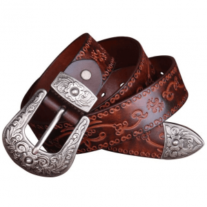 Ceinture en Cuir Motif Western