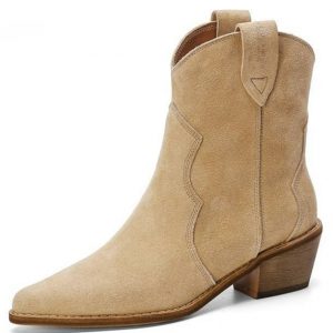 Bottines Santiags Camel pour Femme