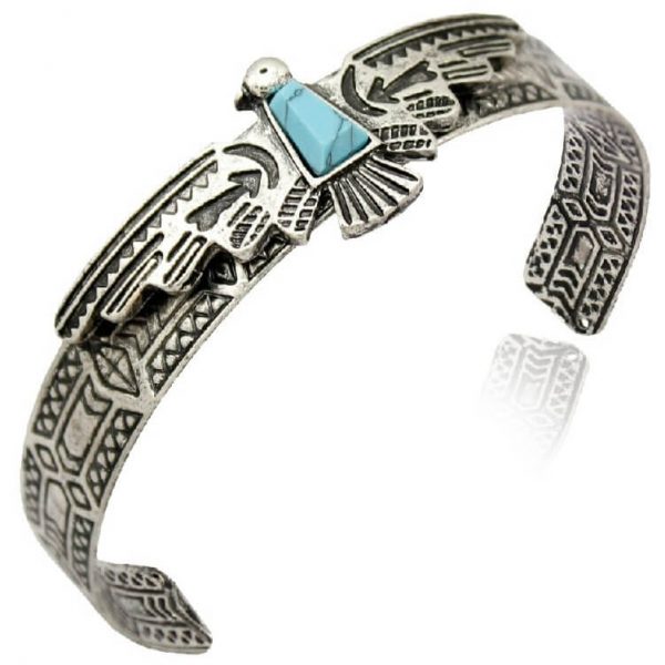 Bracelet Amérindien Argent et Turquoise
