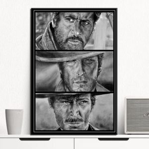 Tableau Noir et Blanc Western