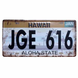 Plaque d'Immatriculation Hawaii