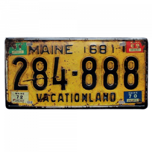 Plaque d'Immatriculation Maine