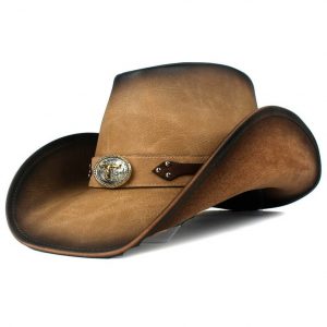 Chapeau en Cuir Cowboy Western