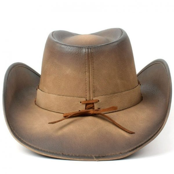 Chapeau de Cowboy en Cuir Homme